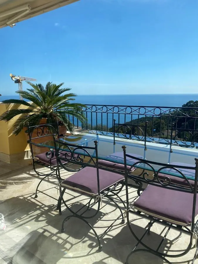 Sunny Panoramic Balcony Apartment Eze 0*,